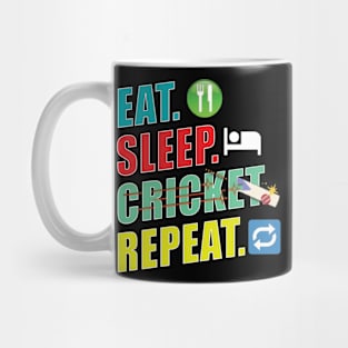 Eat sleep cricket repeat Mug